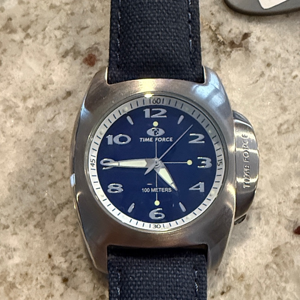 Time Force Silver and Blue Watch